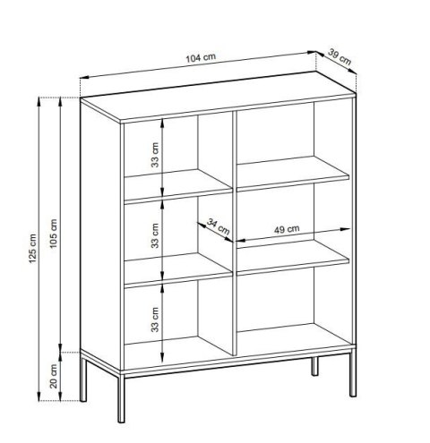 Komoda Delicious 2 wysoka czarna