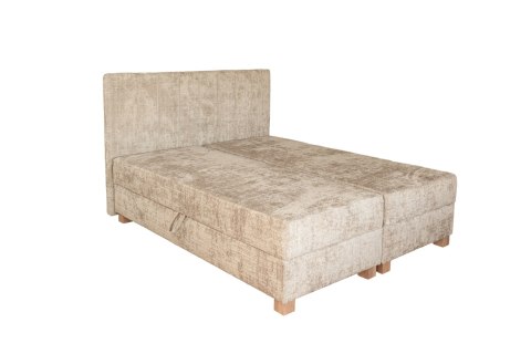 LARGO 160 łóżko z pojemniekiem na pościel i wbudowanym materacem, beżowy