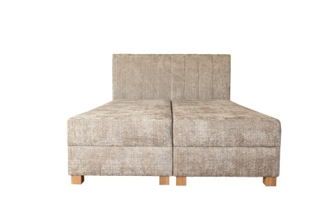 LARGO 160 łóżko z pojemniekiem na pościel i wbudowanym materacem, beżowy