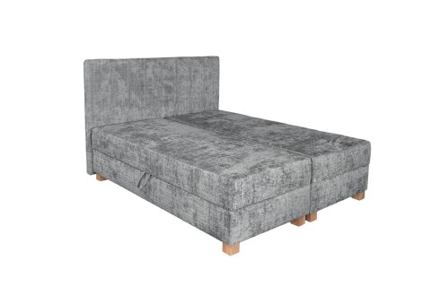 LARGO 160 łóżko z pojemniekiem na pościel i wbudowanym materacem, popielaty