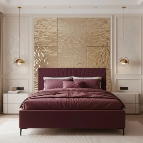 Łóżko tapicerowane na nóżkach z pojemnikiem na pościel Sen&Sun 160x200