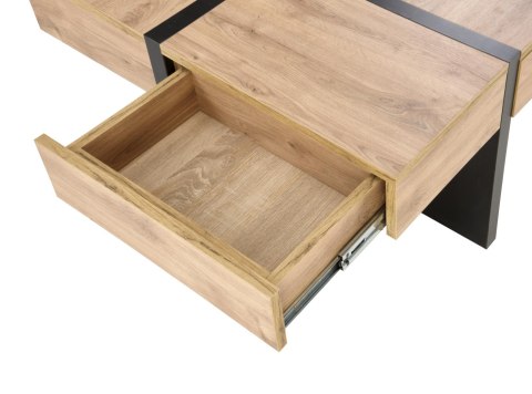 SEVILLA S ława blat: dąb craft, nogi: czarny