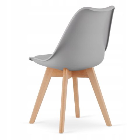 Zestaw stół prostokątny ADRIA 120x80 biały + 4 krzesła MARK szare Zestaw stół prostokątny ADRIA 120x80 biały + 4 krzesła MARK szare