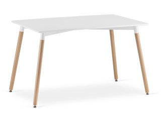 Zestaw stół prostokątny ADRIA 120x80 biały + 4 krzesła OSAKA białe