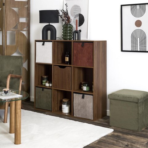 Regał Tiffany 9 półek orzech