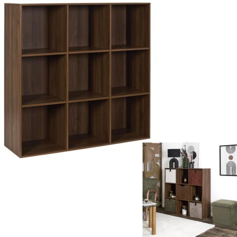 Regał Tiffany 9 półek orzech