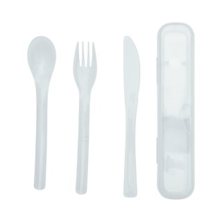 Zestaw plastikowych sztućców biały