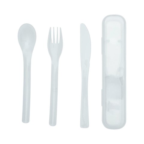 Zestaw plastikowych sztućców biały