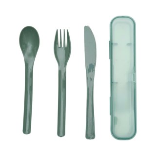 Zestaw plastikowych sztućców zielony