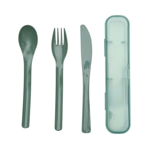 Zestaw plastikowych sztućców zielony
