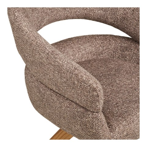 Krzesło Dover obrotowe, brązowe, nogi