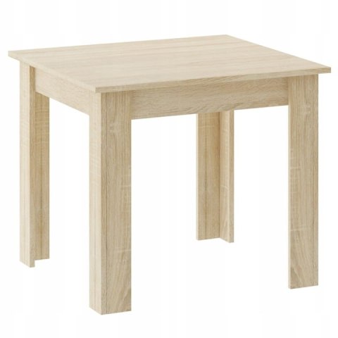Zestaw stół kwadratowy 80x80 dąb sonoma + 4 krzesła MARK białe Zestaw stół kwadratowy 80x80 dąb sonoma + 4 krzesła MARK białe