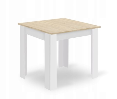 Zestaw stół kwadratowy 80x80 dąb sonoma + 4 krzesła OSAKA białe Zestaw stół kwadratowy 80x80 dąb sonoma + 4 krzesła OSAKA białe