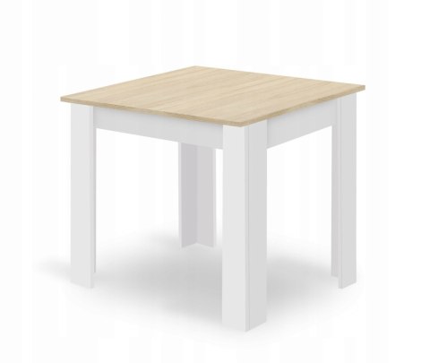 Zestaw stół kwadratowy 80x80 dąb sonoma + 4 krzesła OSAKA białe Zestaw stół kwadratowy 80x80 dąb sonoma + 4 krzesła OSAKA białe